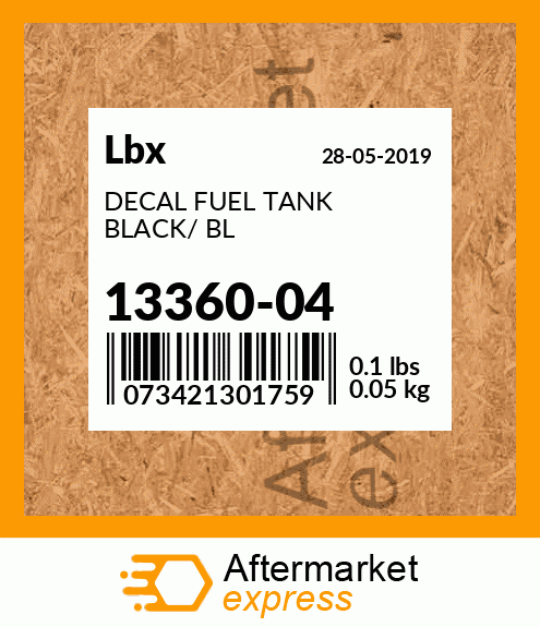 DECAL FUEL TANK BLACK/ BL 13360-04