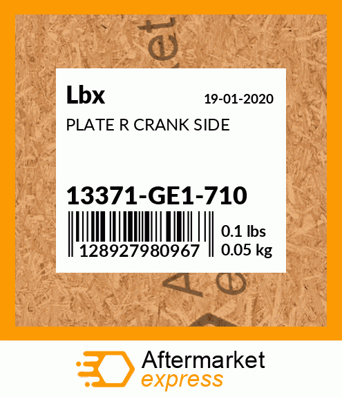 PLATE R CRANK SIDE 13371-GE1-710