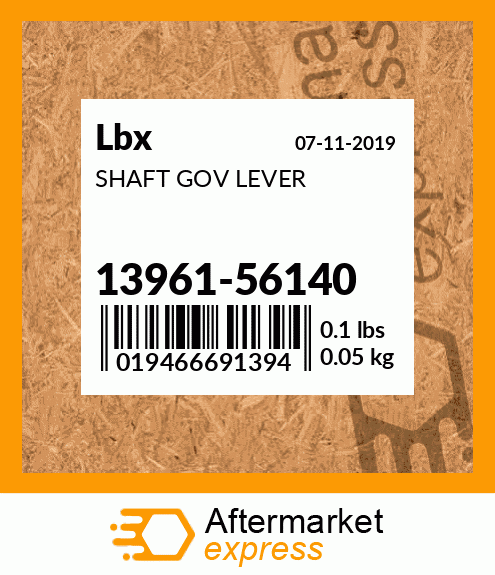 SHAFT GOV LEVER 13961-56140