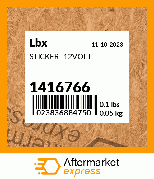 STICKER -12VOLT- 1416766