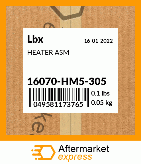 HEATER ASM 16070-HM5-305