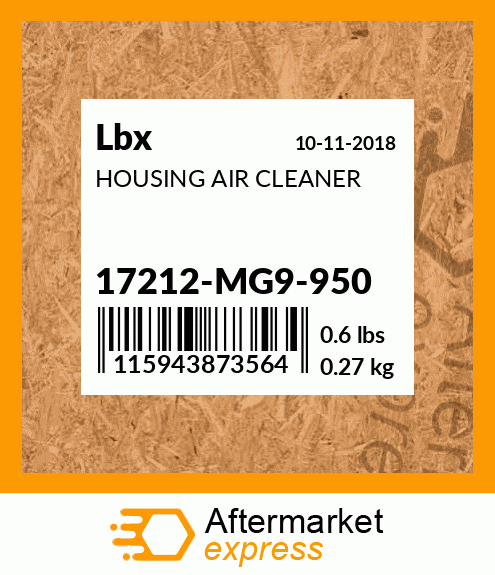 HOUSING AIR CLEANER 17212-MG9-950