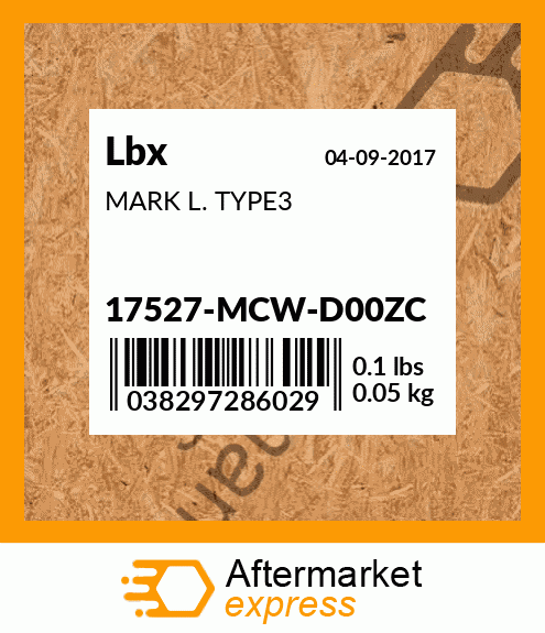 MARK L. TYPE3 17527-MCW-D00ZC