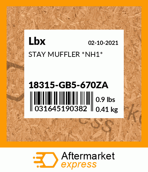 STAY MUFFLER *NH1* 18315-GB5-670ZA