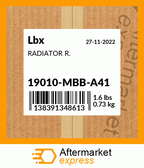 RADIATOR R. 19010-MBB-A41