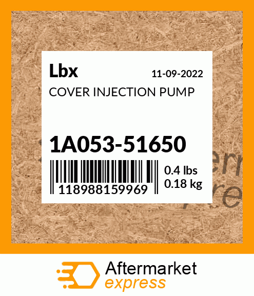 COVER INJECTION PUMP 1A053-51650
