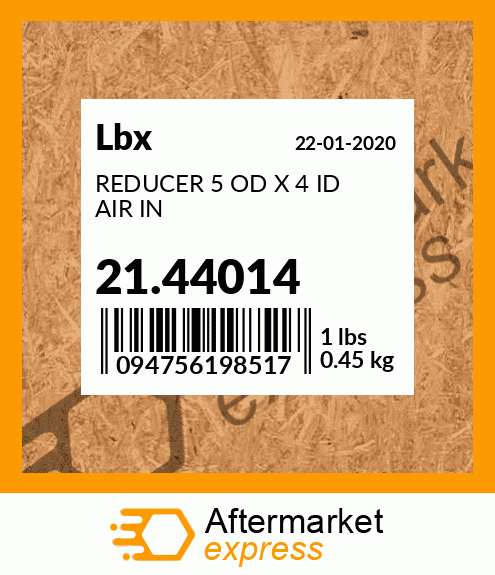 REDUCER 5 OD X 4 ID AIR IN 21.44014