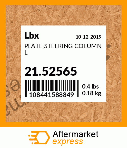 PLATE STEERING COLUMN L 21.52565