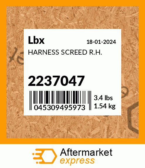 HARNESS SCREED R.H. 2237047
