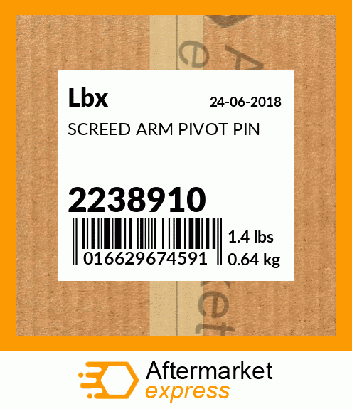 SCREED ARM PIVOT PIN 2238910