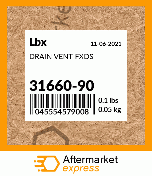 DRAIN VENT FXDS 31660-90