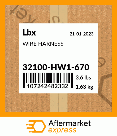 WIRE HARNESS 32100-HW1-670
