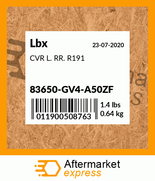 CVR L. RR. R191 83650-GV4-A50ZF