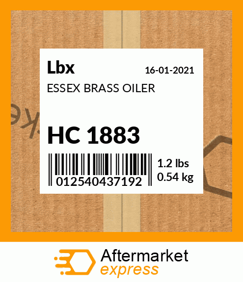ESSEX BRASS OILER HC 1883