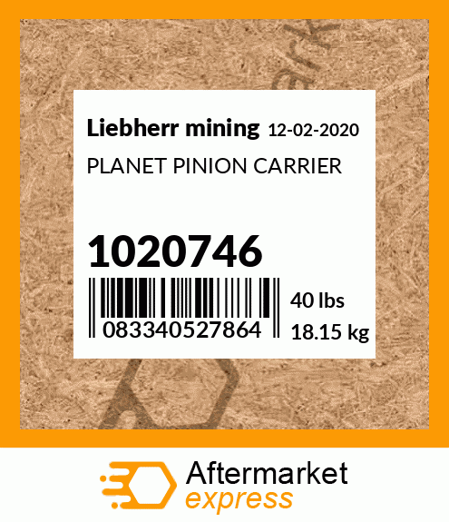 PLANET PINION CARRIER 1020746