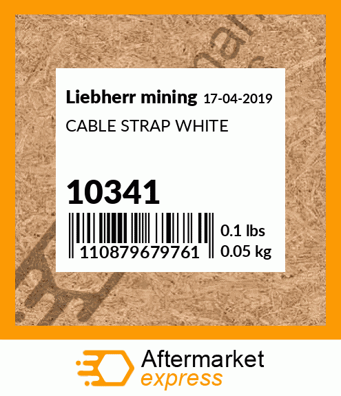 CABLE STRAP WHITE 10341