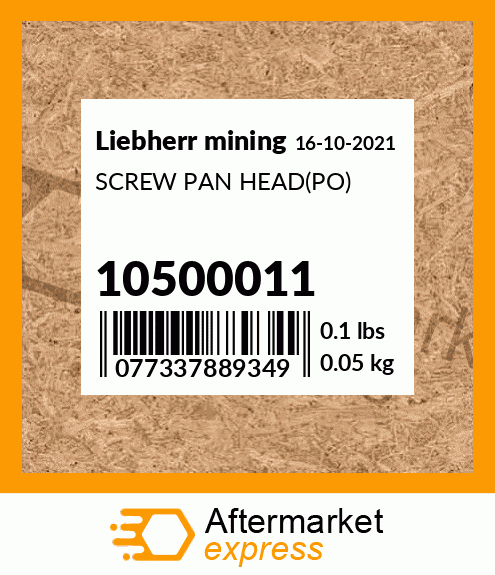SCREW PAN HEAD(PO) 10500011