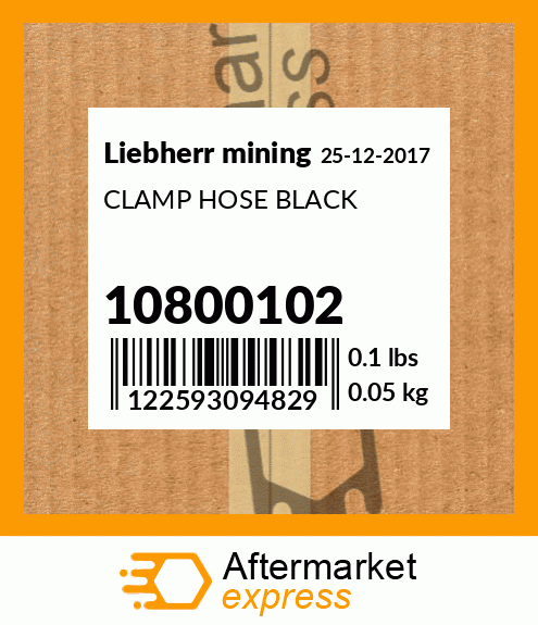CLAMP HOSE BLACK 10800102