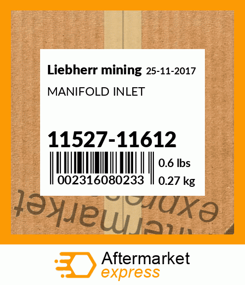 MANIFOLD INLET 11527-11612