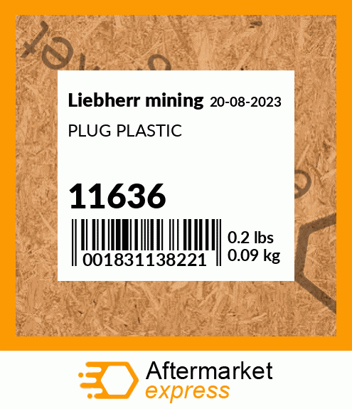 PLUG PLASTIC 11636