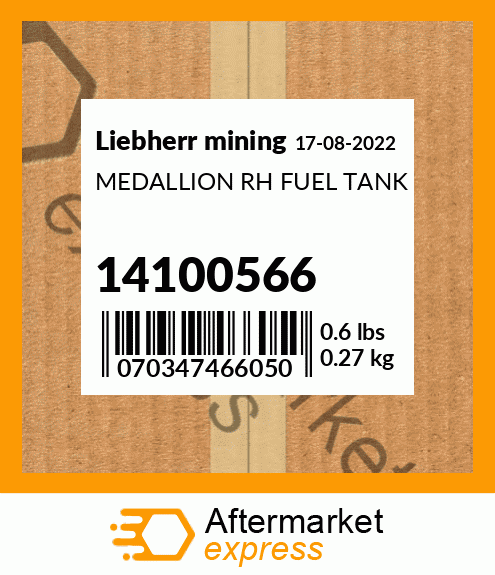 MEDALLION RH FUEL TANK 14100566