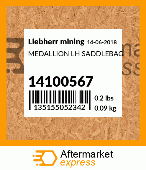 MEDALLION LH SADDLEBAG 14100567