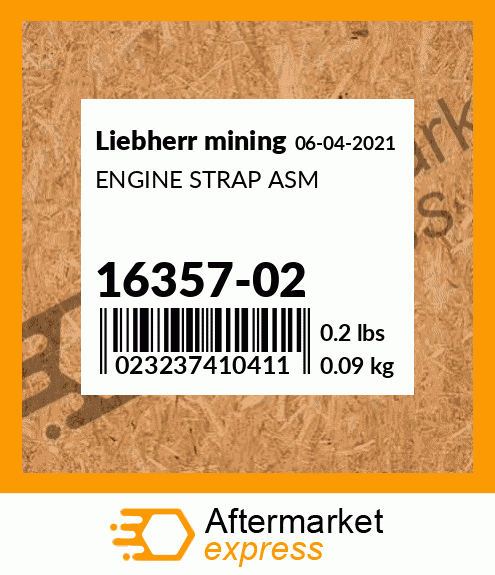 ENGINE STRAP ASM 16357-02