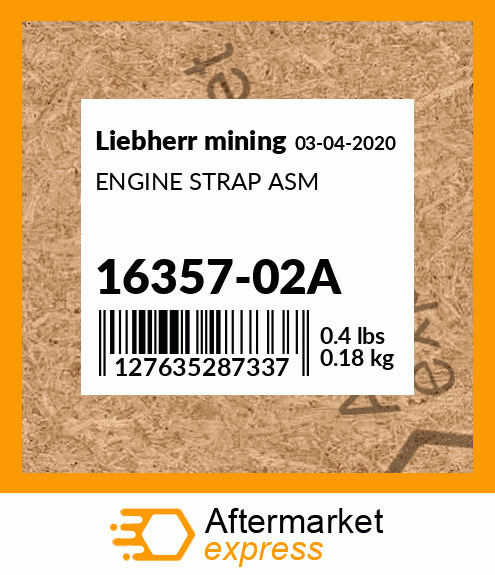 ENGINE STRAP ASM 16357-02A