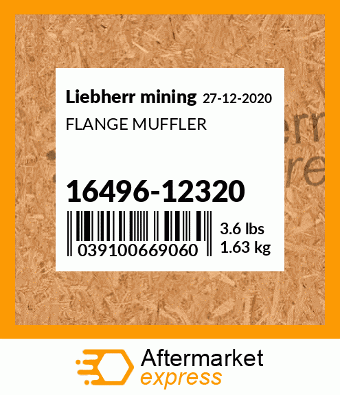 FLANGE MUFFLER 16496-12320