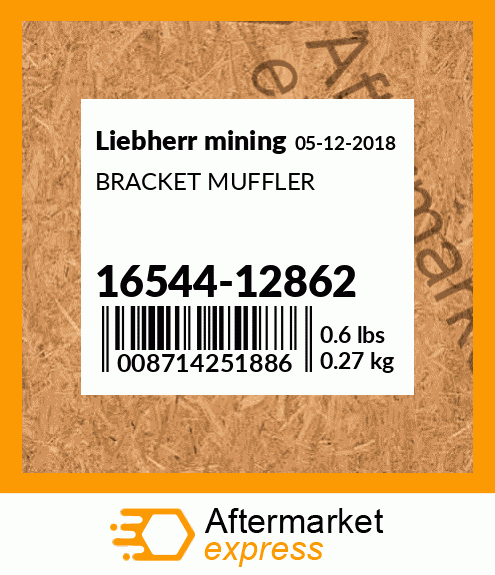 BRACKET MUFFLER 16544-12862