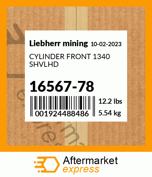 CYLINDER FRONT 1340 SHVLHD 16567-78