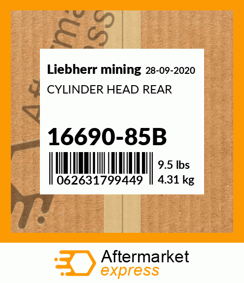 CYLINDER HEAD REAR 16690-85B
