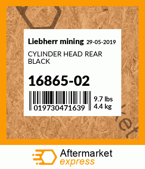 CYLINDER HEAD REAR BLACK 16865-02