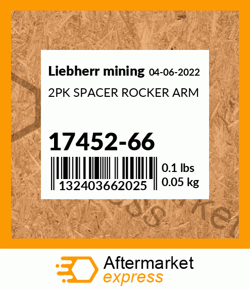 2PK SPACER ROCKER ARM 17452-66