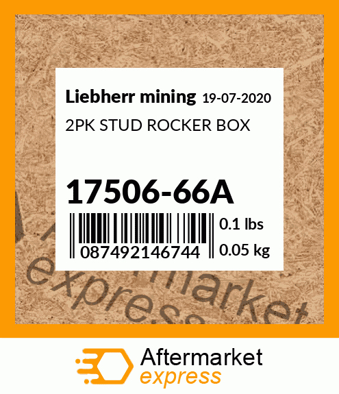 2PK STUD ROCKER BOX 17506-66A