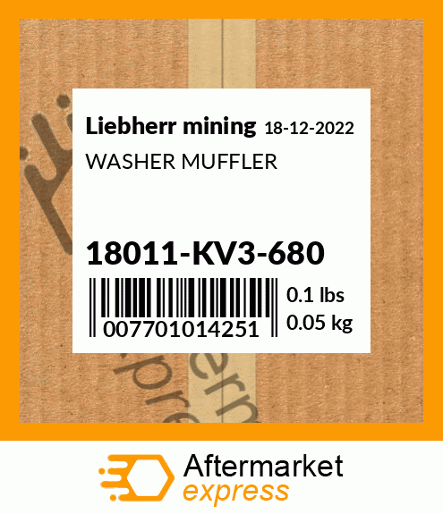 WASHER MUFFLER 18011-KV3-680