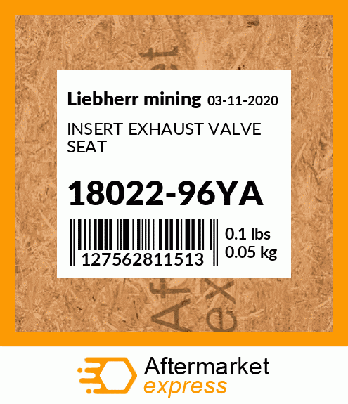INSERT EXHAUST VALVE SEAT 18022-96YA