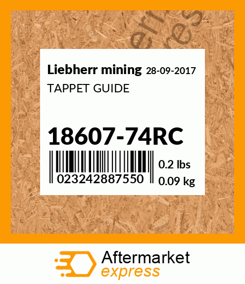 TAPPET GUIDE 18607-74RC