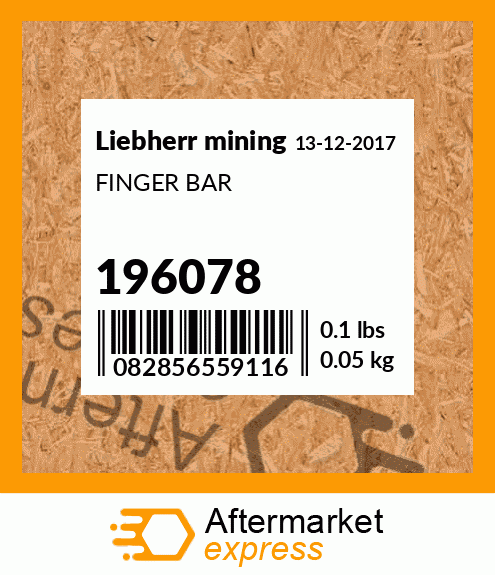 FINGER BAR 196078