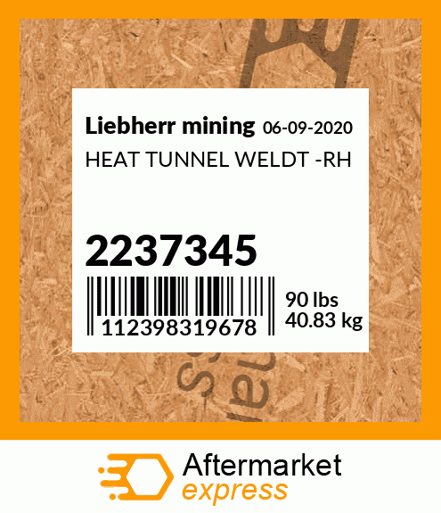 HEAT TUNNEL WELDT -RH 2237345