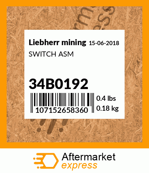 SWITCH ASM 34B0192