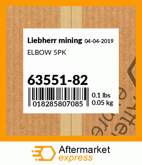 ELBOW 5PK 63551-82