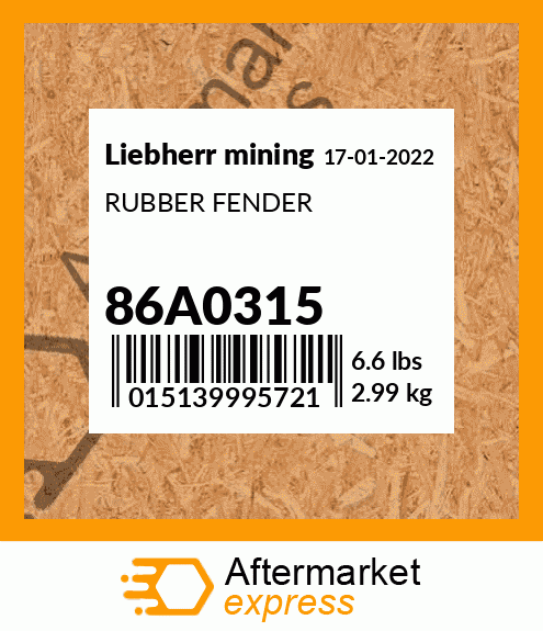RUBBER FENDER 86A0315