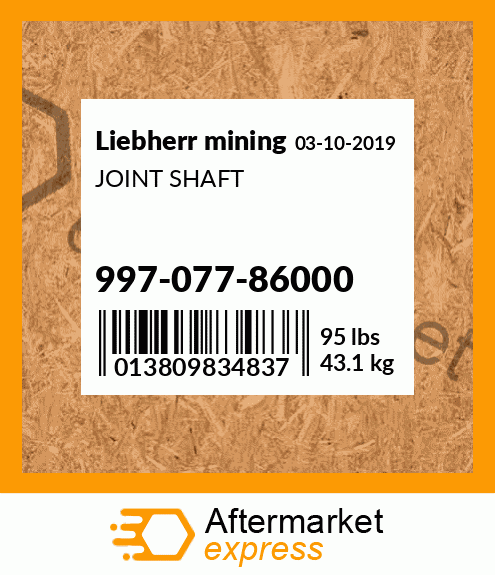 JOINT SHAFT 997-077-86000