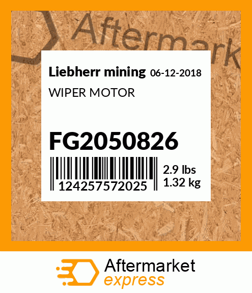 WIPER MOTOR FG2050826