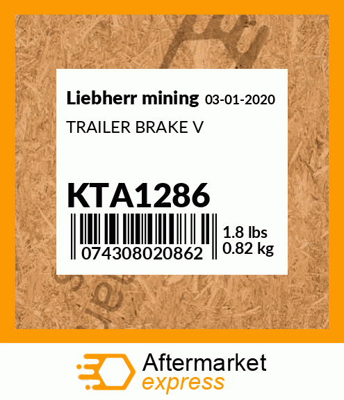 TRAILER BRAKE V KTA1286