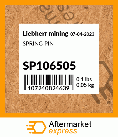 SPRING PIN SP106505