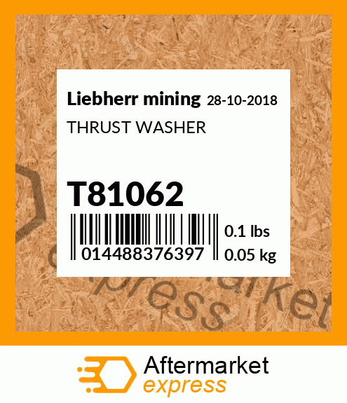 THRUST WASHER T81062