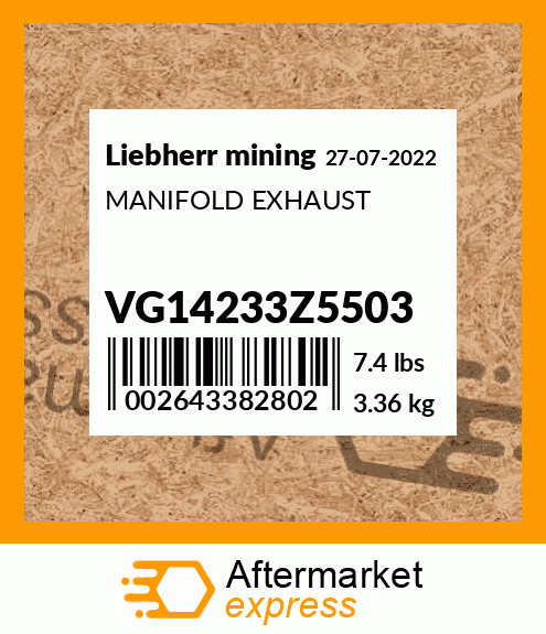 MANIFOLD EXHAUST VG14233Z5503