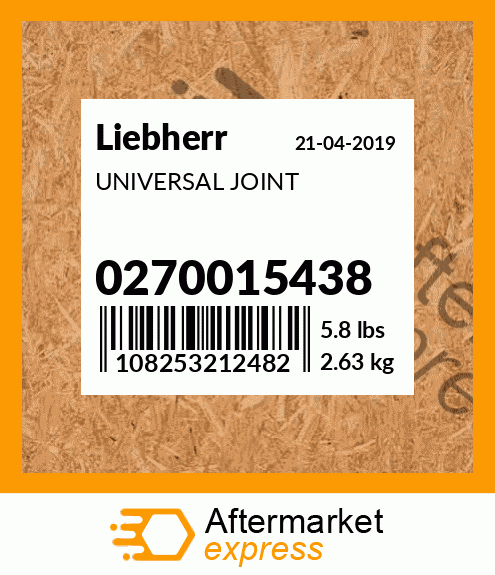 UNIVERSAL JOINT 0270015438